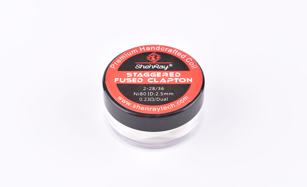 Ni80 0.23ohm Staggered Fused Clapton Coil w/ Cotton 